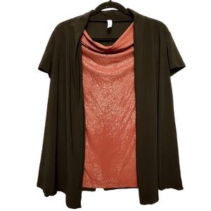 Elegant Black and Rust Women's Sweater